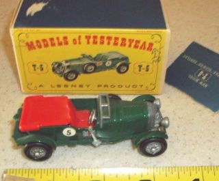 Vintage Lensey Matchbox Models Of Yesteryear Y - 5 1929 " Blower " Bentley