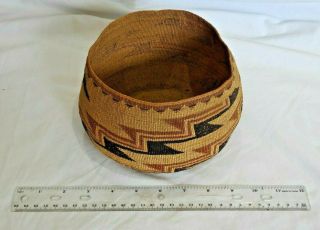 Antique Hupa Native American Indian Basket 4 1/2 
