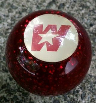 Vintage Western Star Semi Truck Tractor Trailer Red Metal Flake Shifter Knob