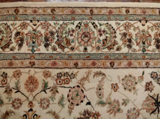 X Large Hand Tufted Silk & Wool Oriental Rug HANDMADE CARPET FLORAL Agra Keshan 11