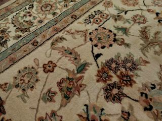 X Large Hand Tufted Silk & Wool Oriental Rug HANDMADE CARPET FLORAL Agra Keshan 7