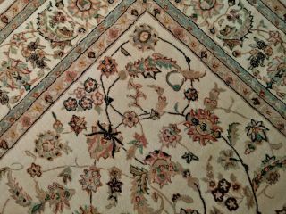 X Large Hand Tufted Silk & Wool Oriental Rug HANDMADE CARPET FLORAL Agra Keshan 8