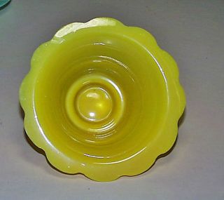 Best Antique Imperial Yellow Chinese Peking Glass Lotus Design Top Bowl 2