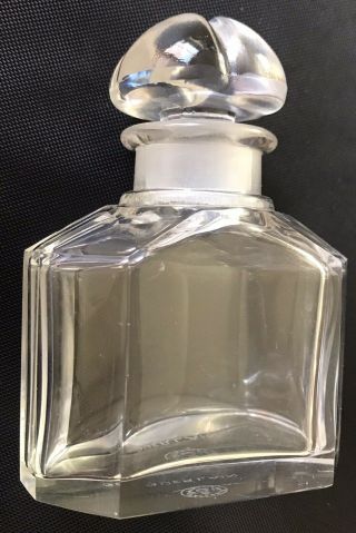 STUNNING VINTAGE RARE GUERLAIN SIGNED BACCARAT CRYSTAL PERFUME BOTTLE 3.  75 IN 2