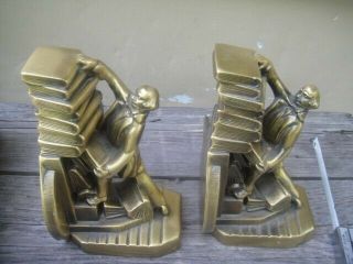 K&o Antique Deco Era Bookkeeper Bookends (pair)