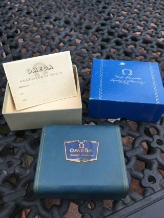 Vintage Omega Watch Blue Box Mid Century