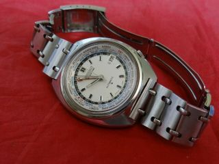 Rare Vintage Seiko World Time GMT 6117 - 6400 Automatic Stainless Steel Watch 8