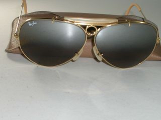 62mm Vintage B&l Ray - Ban Gp B15 Top Gradient Mirror Shooter Aviator Sunglasses
