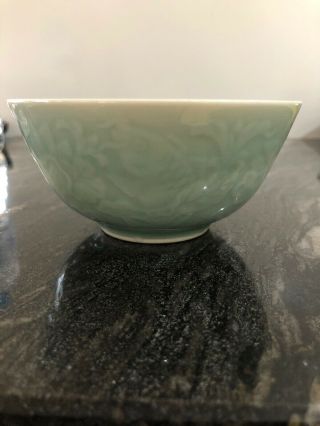 Antique Chinese Longquan Celadon Porcelain Dish Bowl Koi Carp Sea Decoration 5