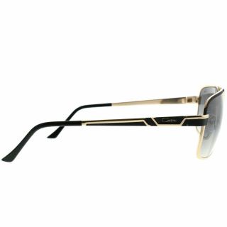 Cazal 9071 001 Black Gold Metal Vintage Sunglasses Grey Gradient Lens 3