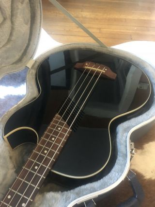 Vintage Washburn AB - 20 Acoustic / Electric Bass With Case 2