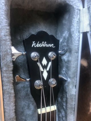 Vintage Washburn AB - 20 Acoustic / Electric Bass With Case 5