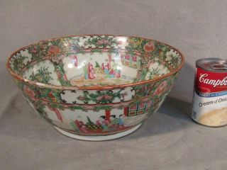 Antique Chinese Export Rose Medallion 11 " Punch Bowl