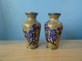 A Chinese Cloisonne Enamel Miniature Vases