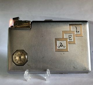 Vintage lighter Leigneur Very rare cigarette case with a cigarette lighter. 7