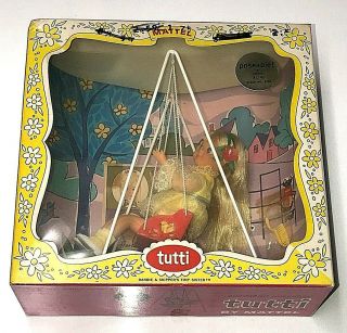 Vintage 1965 Mattel Barbie Sister Tutti Doll Swing - A - Ling Set 3560