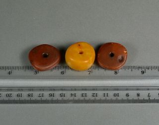 Antique 18.  9 GRAMS Butterscotch Egg Yolk Natural AMBER Loose Beads for Necklace 9