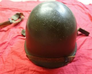 Us Army Soldier M1 Steel Helmet Front Seam Swivel Bales & Westinghouse Liner