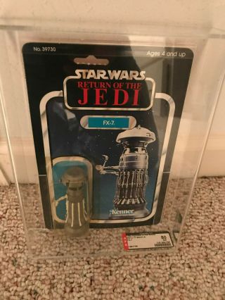 Vintage Kenner Star Wars 77 Back Moc Rotj Fx - 7 Afa 80