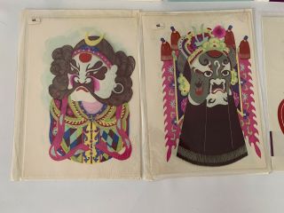 Vintage Large Chinese Folk Art Multicolor Paper Cuts Cut Outs People Masks Birds 5