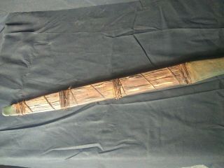 Rare 19th C Antique Native American Indian Sinew Backed Wooden Bow Weapon