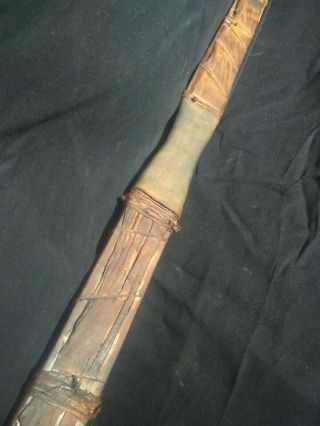 Rare 19th C Antique Native American Indian Sinew Backed Wooden Bow Weapon 5