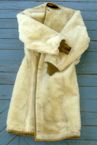 Near - - Rare White Wwii Pile Liner For Army Overcoat Parka Type Sz 40