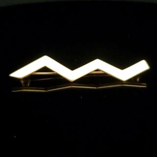 Tiffany & Co 18k Yellow Gold Zig Zag Brooch Pin By Paloma Picasso Vintage C.  1982