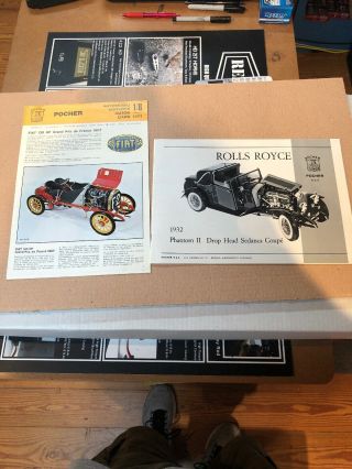 TYCO POCHER 1932 ROLLS ROYCE PHANTOM II SEDANCA COUPE 1/8 SCALE MODEL KIT K/72 2