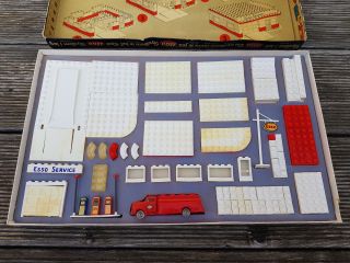 LEGO RARE VINTAGE BOX 310 ESSO SERVICE STAION 50 ' S 60 ' S 1:87 SYSTEM ALT MURSTEN 2