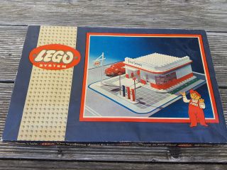 LEGO RARE VINTAGE BOX 310 ESSO SERVICE STAION 50 ' S 60 ' S 1:87 SYSTEM ALT MURSTEN 5