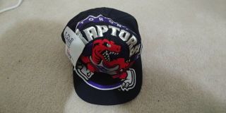 Vintage The Game 1994 Toronto Raptors Snapback Hat Big Logo Black Rare