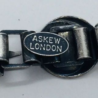 Askew London Vintage Silver Tone Rhinestone Crescent Man In The Moon Bracelet 7
