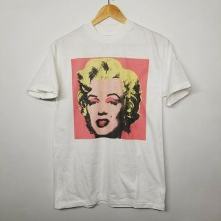 Vintage 80s Andy Warhol Marlyn Monroe Double Sided T Shirt S
