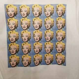 Vintage 80s Andy Warhol Marlyn Monroe Double Sided T Shirt S 4