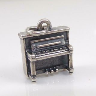 Rare Vintage James Avery Sterling Silver 3d Upright Piano Music Charm Lfe3