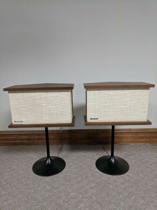 Vintage Bose 901 Series Ii Direct Reflecting Speakers Active Equalizer & Stands