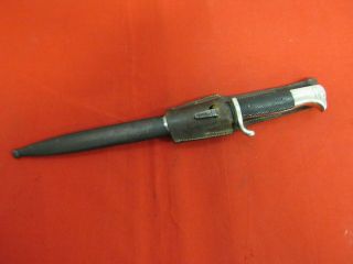 Wwii German Dress Bayonet Wkc Marked On Blade W/brown Leather Frog