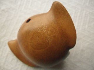 Vintage Baby Bird Hand - Carved & Signed Netsuke 8