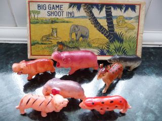 Vintage 1950 ' s Big Game Shooting toy set; boxed and complete; C.  K Toys Japan 5