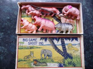 Vintage 1950 ' s Big Game Shooting toy set; boxed and complete; C.  K Toys Japan 8