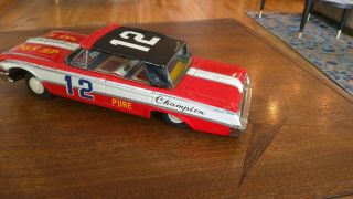 Tin Friction 1963 Japanese Tt Fireball Roberts 12 Ford Galaxie Stock Car 365hp