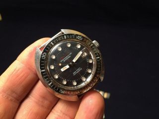 Vintage Bulova Snorkel Oceanographer Automatic 666 Feet Wrist Watch Devil Diver