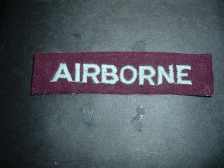 British Airborne Shoulder Title Straight