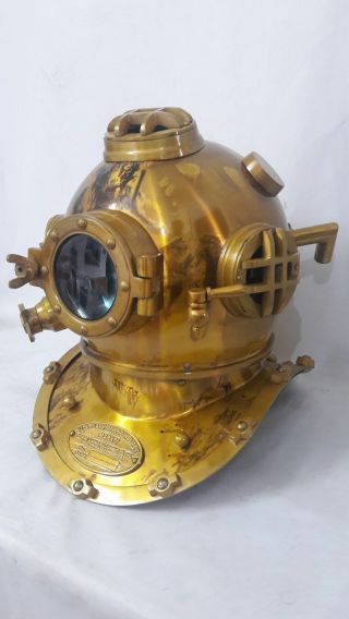 Vintage Divers Diving HELMET Scuba Style US Navy Mark V Full size Antique Gift 2