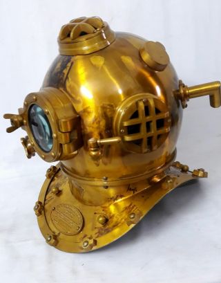 Vintage Divers Diving HELMET Scuba Style US Navy Mark V Full size Antique Gift 4