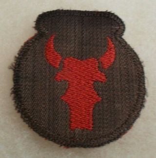 Rare Italian Made Bevo 34th Inf Div Patch Silk Weave W/ Red Back Wartime Beauty