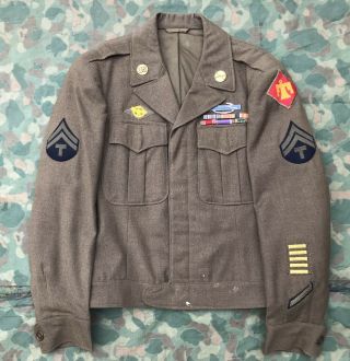 Wwii Ww2 45th Infantry Us Army Uniform Ike Coat Jacket W/ Ribbons