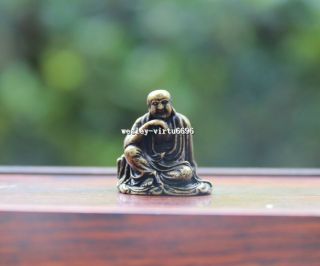 China Copper Bronze One Of The Sit Down Meditation Arhat Buddha Statue T213