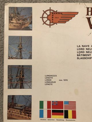 Mantua Model HMS Victory Lord Nelsons Flag Ship Vintage Model Art 776 1:98 Scale 10